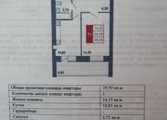 Продам 1-комнатную квартиру, 35.2 м2, Туймазы, улица Пугачёва, 26