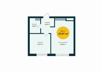 Продается 1-комнатная квартира, 38 м2, Тюмень, Лесопарковая улица, 1к2, Ленинский округ