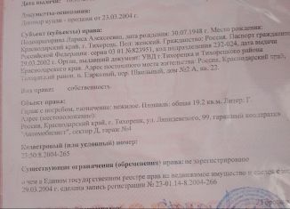 Продажа гаража, 19 м2, Тихорецк, улица Ляпидевского, 99