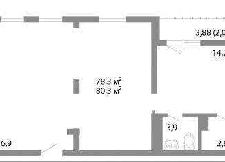 Продается помещение свободного назначения, 80.3 м2, Челябинск, Советский район, улица Елькина, 91