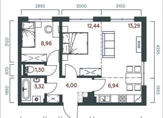 Продается 2-комнатная квартира, 53.5 м2, Иркутск, Дальневосточная улица, 46А