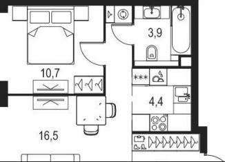 Продается 2-комнатная квартира, 39.5 м2, Москва, Озёрная улица, 2к3, ЖК Мичурино