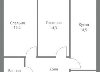 Продается 2-комнатная квартира, 61.2 м2, Москва, станция Немчиновка