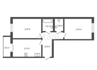 Продажа 2-ком. квартиры, 69.3 м2, Йошкар-Ола, микрорайон Западный