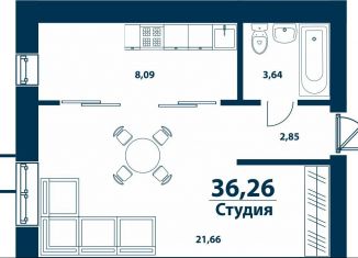 Продаю однокомнатную квартиру, 36.3 м2, деревня Ветошниково