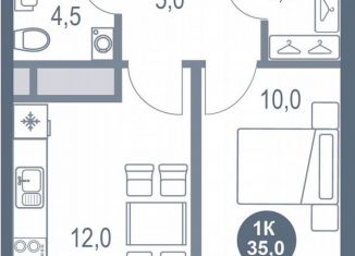 Продам 1-комнатную квартиру, 35 м2, Котельники, микрорайон Новые Котельники, 11