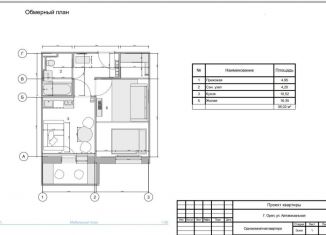 Продам однокомнатную квартиру, 36 м2, Орёл, Автовокзальная улица, 6, Заводской район