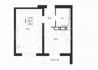 Продам 1-ком. квартиру, 38.2 м2, Воронеж, улица Загоровского, 5/4
