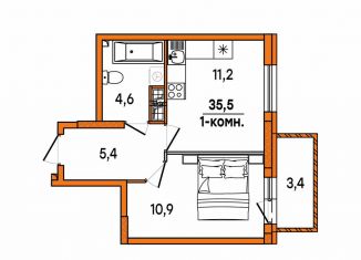 Продам 1-ком. квартиру, 33.1 м2, Ульяновск