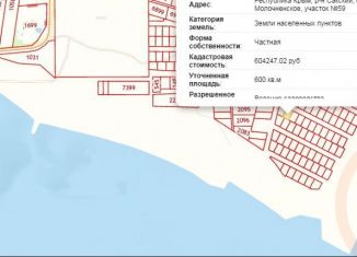 Продажа земельного участка, 6 сот., Молочненское сельское поселение