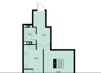 Однокомнатная квартира на продажу, 39.6 м2, посёлок городского типа Партенит, Санаторная улица