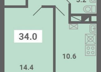 Продается 1-ком. квартира, 34 м2, поселок Мещерино, улица 4-й квартал, 21