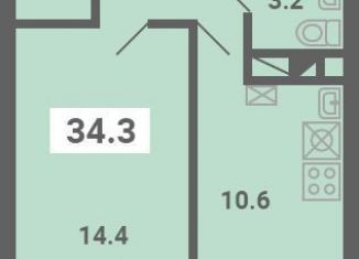 Продам 1-комнатную квартиру, 34.3 м2, поселок Мещерино, улица 4-й квартал, 21