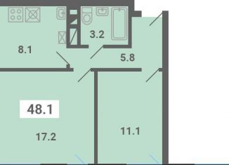 Продается 2-ком. квартира, 48.1 м2, поселок Мещерино, улица 4-й квартал, 21