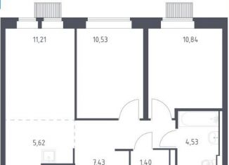 Продаю 2-ком. квартиру, 51.6 м2, деревня Путилково, Просторная улица, 13