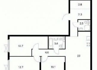 Продаю 3-ком. квартиру, 83.6 м2, Москва, Сигнальный проезд, 16, метро Владыкино