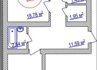2-комнатная квартира на продажу, 60 м2, Республика Башкортостан, улица Лётчиков, 1/9