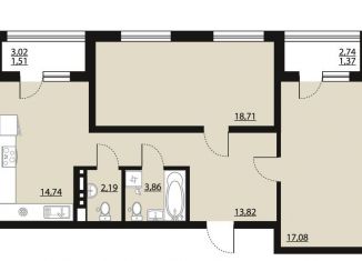 Продается 2-ком. квартира, 73.2 м2, Воронеж, Московский проспект, 132