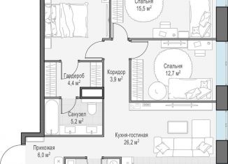 Трехкомнатная квартира на продажу, 91.6 м2, Москва, метро Минская, проспект Генерала Дорохова, 39к2А