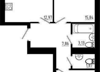 Продажа двухкомнатной квартиры, 57.2 м2, Татарстан, жилой комплекс Притяжение, 2
