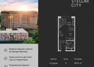 Продаю квартиру студию, 30.8 м2, Москва, станция Немчиновка