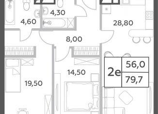 Продажа 3-ком. квартиры, 79.7 м2, Москва, проспект Генерала Дорохова, вл1к1, станция Матвеевская