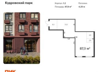 Помещение свободного назначения на продажу, 87.9 м2, Кудрово, Центральная улица, 8к1