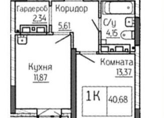 Продаю 1-ком. квартиру, 40.7 м2, Новосибирск, Ипподромская улица, 12, метро Октябрьская