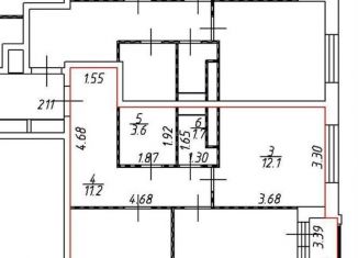 Продам 2-ком. квартиру, 63.5 м2, Москва, станция Немчиновка, Барвихинская улица, 6