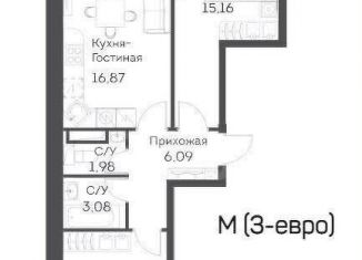 Продам двухкомнатную квартиру, 58.4 м2, Москва, Рязанский проспект, 2/1к3М, ЖК Среда