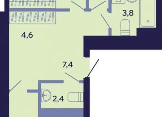 Продается 3-ком. квартира, 61.7 м2, Якутск, Новопортовская улица, 1А/1