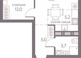 Продается 2-комнатная квартира, 41.5 м2, Пермь, ЖК Погода