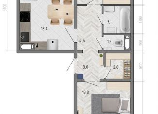 2-комнатная квартира на продажу, 70 м2, Воронеж, улица Фёдора Тютчева, 105