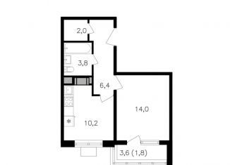 Продаю 1-комнатную квартиру, 38.2 м2, Москва, метро Октябрьское поле