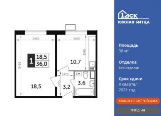 Продажа 1-комнатной квартиры, 36 м2, поселок Битца, Южный бульвар, 4