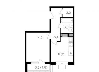 Продается однокомнатная квартира, 38.2 м2, Москва, метро Октябрьское поле