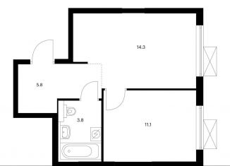 Продается 1-ком. квартира, 35 м2, Москва, станция Лихоборы