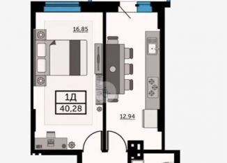 Продажа 1-комнатной квартиры, 41 м2, Ростов-на-Дону, ЖК Сердце Ростова 2, улица Ларина, 45с11