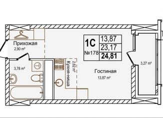 Продам квартиру студию, 24.8 м2, Нижний Новгород, Московский район