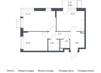 Продается двухкомнатная квартира, 54.6 м2, посёлок Жилино-1