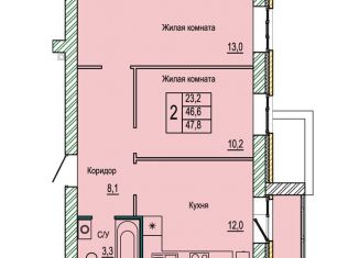 Продается 2-ком. квартира, 47.8 м2, Волгоград, Кировский район