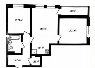 Продажа двухкомнатной квартиры, 60.5 м2, Тюмень, улица Фармана Салманова, 14, ЖК Интеллект Квартал