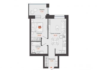 Продажа однокомнатной квартиры, 43 м2, Киров