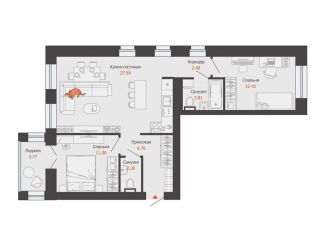 Продам двухкомнатную квартиру, 68 м2, Киров