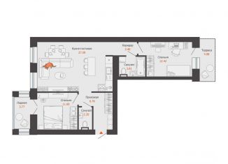 2-комнатная квартира на продажу, 69 м2, Киров