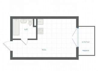Продается квартира студия, 25.6 м2, Екатеринбург, Ленинский район