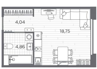 Квартира на продажу студия, 27.7 м2, Санкт-Петербург