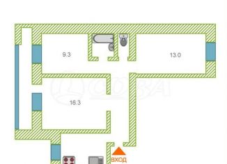 Продаю 3-ком. квартиру, 62 м2, Тюмень, улица Щербакова, 142к3