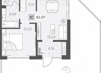 Продается 1-ком. квартира, 49.2 м2, Тюмень, Ленинский округ