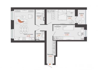 Продается 2-комнатная квартира, 75 м2, Киров